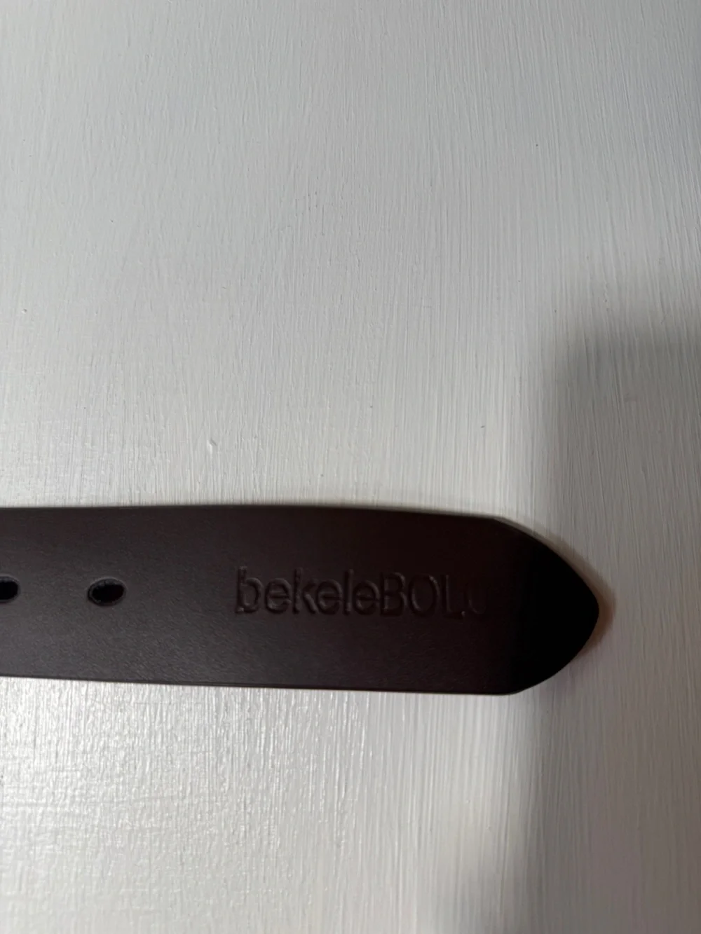 NWT BEKELE BOLO Men's Genuine Crafted Leather 1.5” Belt Sz Fits 32-34 Dark Brown